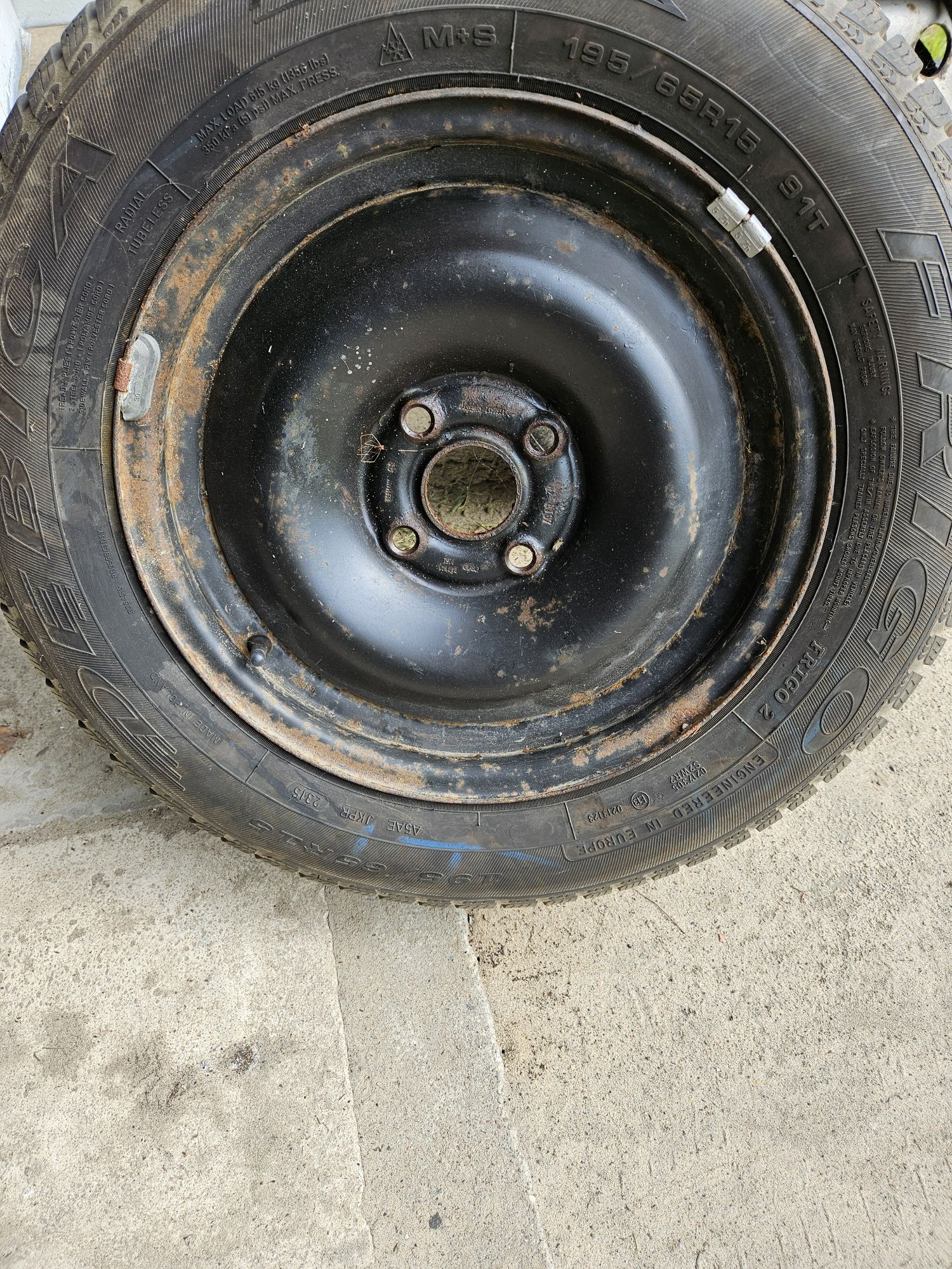 Felgi pelne stalowe (na szeroką stal) Audi 80 15" 4x108 195/65