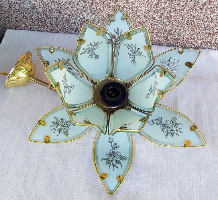 Лампа Люстра Стекло с рисунком