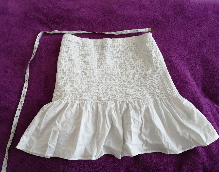 Biała spódniczka letnia H&M, rozmiar S, dla dziewczynki 164