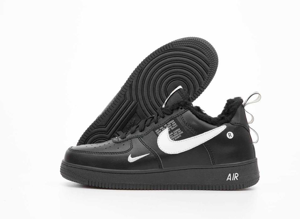 Зимові Чоловічі Кросівки Nike Air Force 1 Low 41-45 (Хутро)
