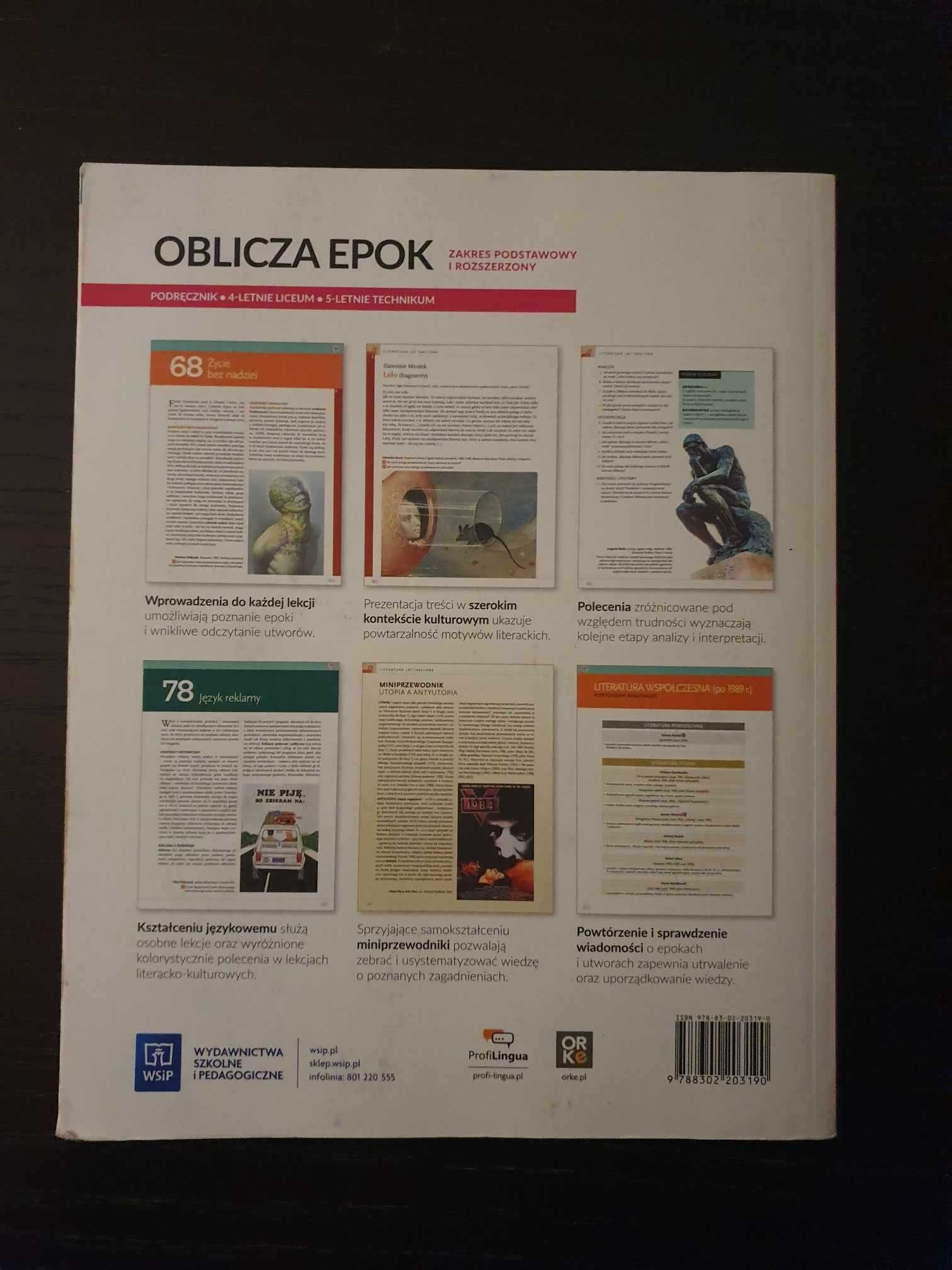 Oblicza epok 4 Podręcznik. Zakres podstawowy i rozszerzony