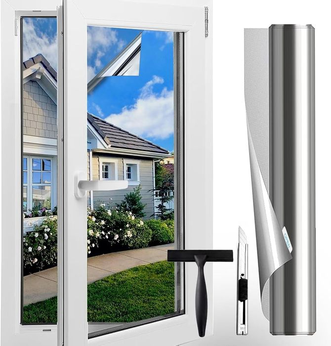 Folia okienna UV przeciwsłoneczna 44x200cm lustrzana samoprzylepna