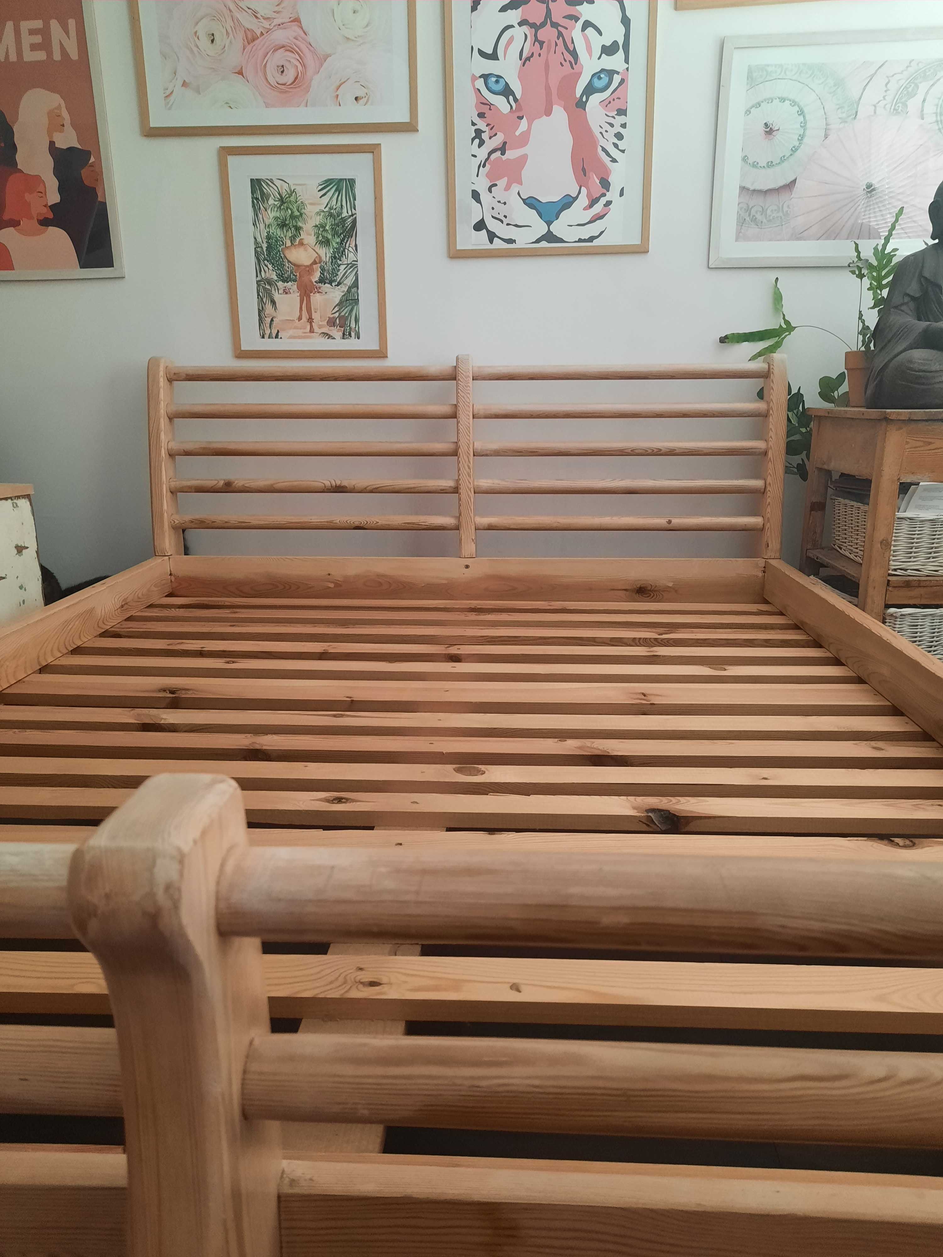 Rama łóżko drewno 160x200