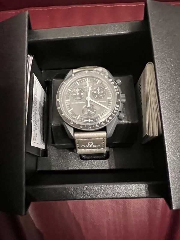 Omega x Swatch SO33A100 Merkury wodoodporny do 50m + elastyczny sznur