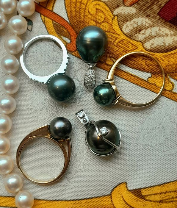 R.16 Pierścionek Paryż Antyk 1910 Złoto 750 Brylant Perła