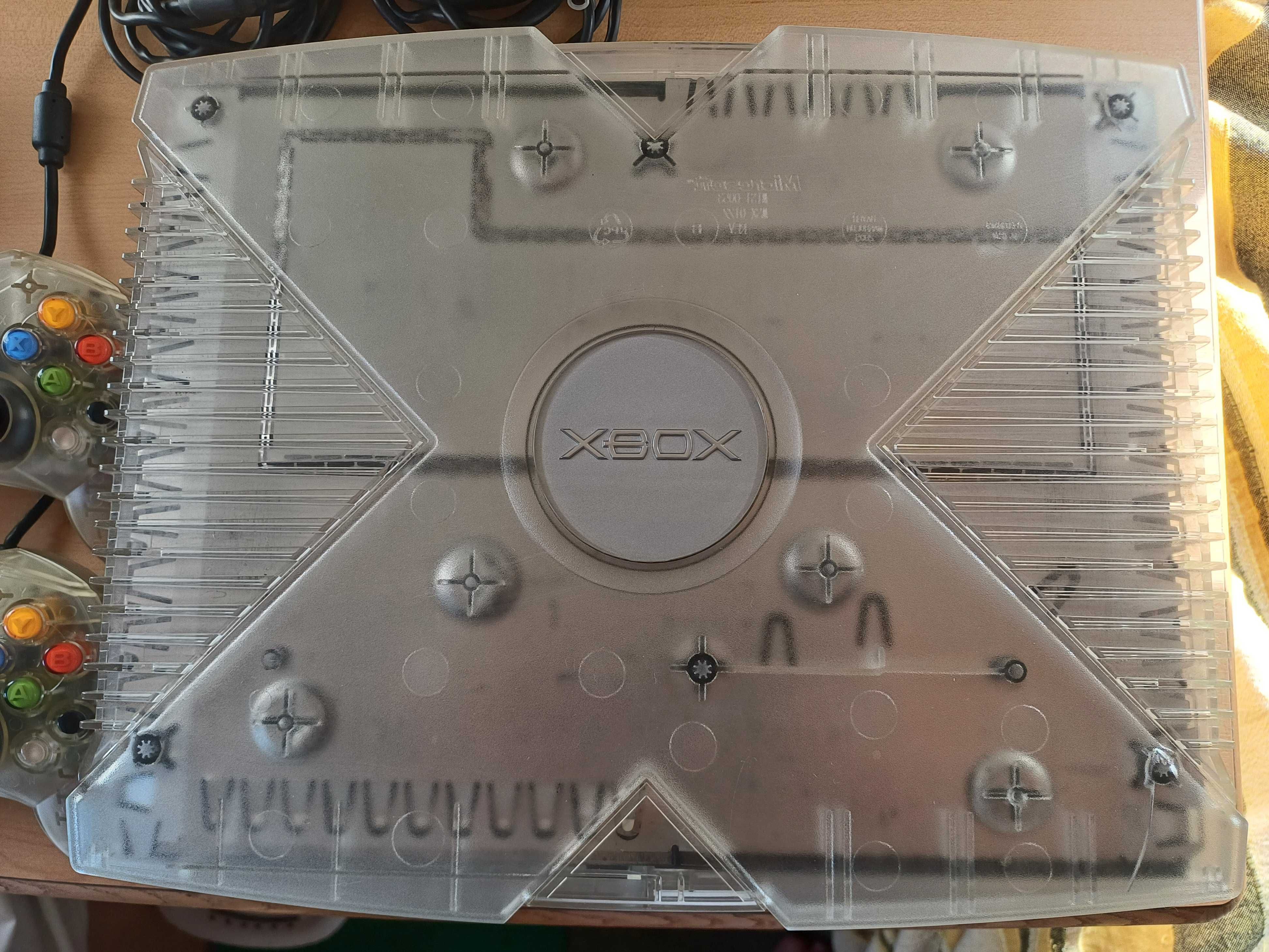 Xbox Crystal Clássico  Consola +2 Comandos
