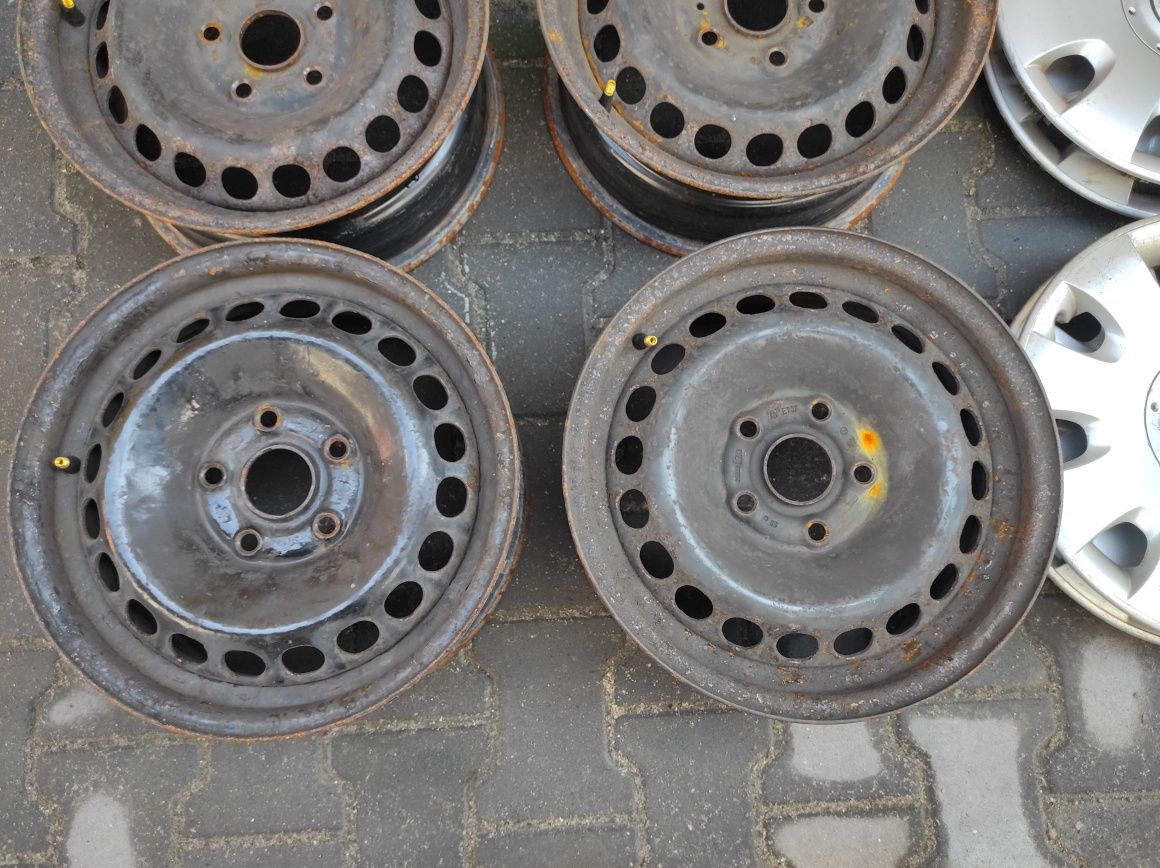 Felgi stalowe 6x15 cali 5x112 ET37 57.1 OE VW Passat B5 kołpaki #4417