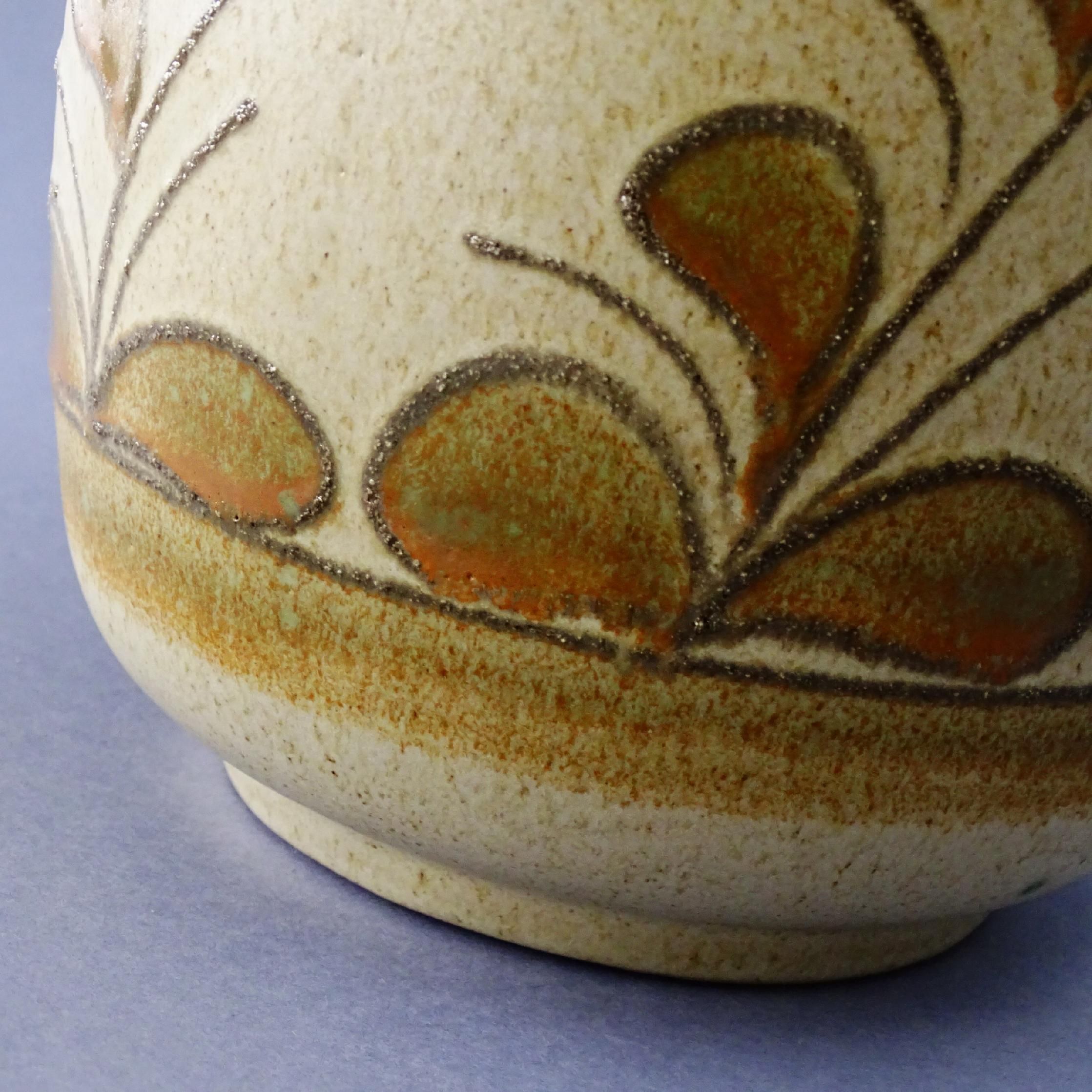 fat lava lata 70-te piękny wazon ceramiczny strehla