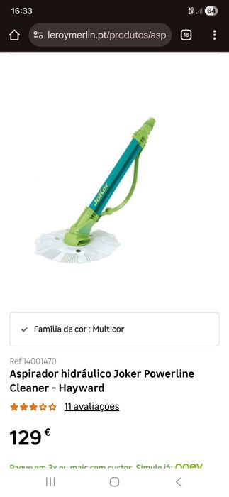 Aspirador hidraulico joker novo na caixa