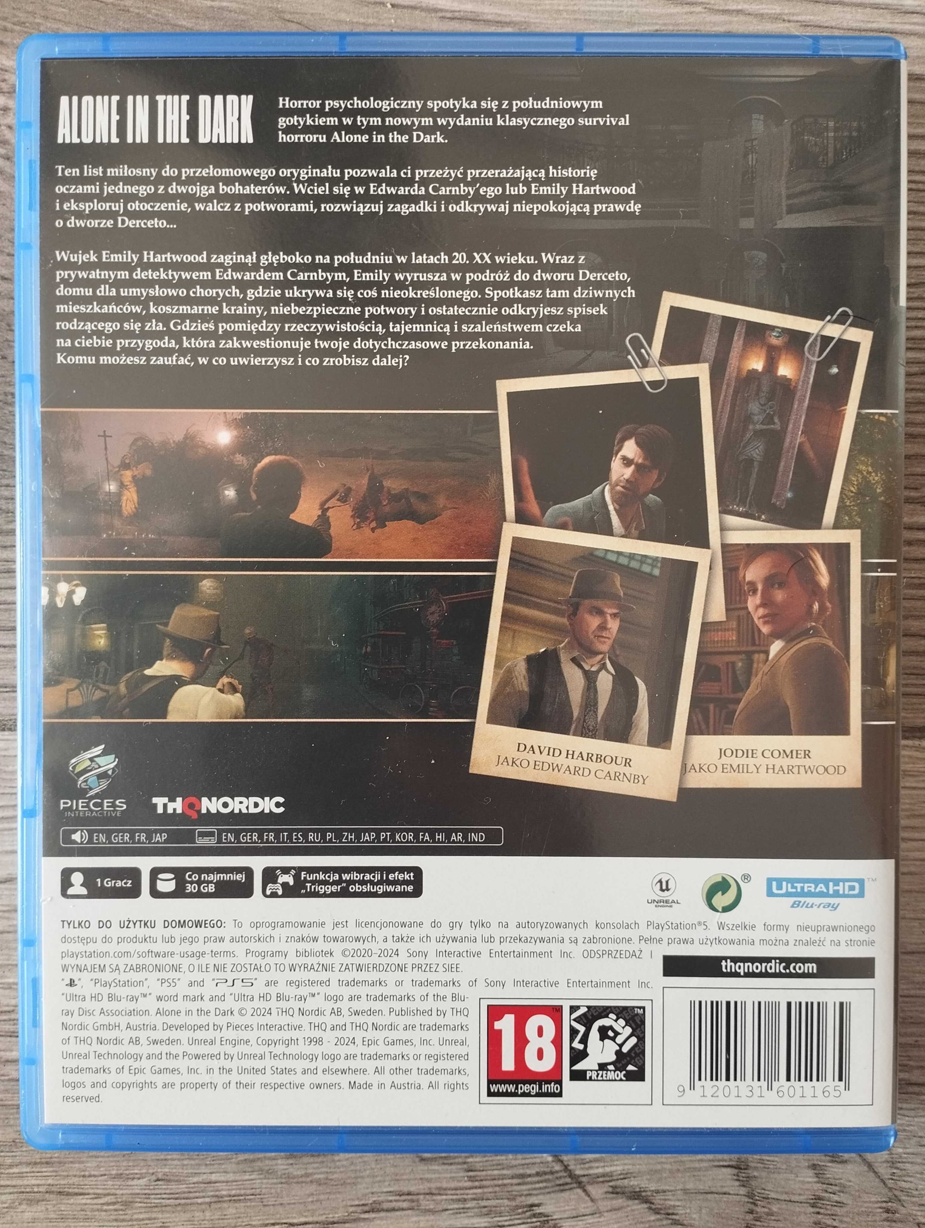 Gra Alone In The Dark Polska Wersja PS5 Playstation