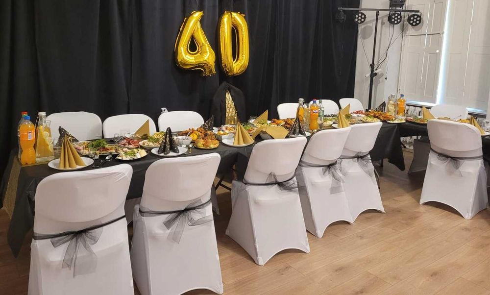 wynajem Stół gastronomiczny cateringowy bankietowy Stoły i krzesła