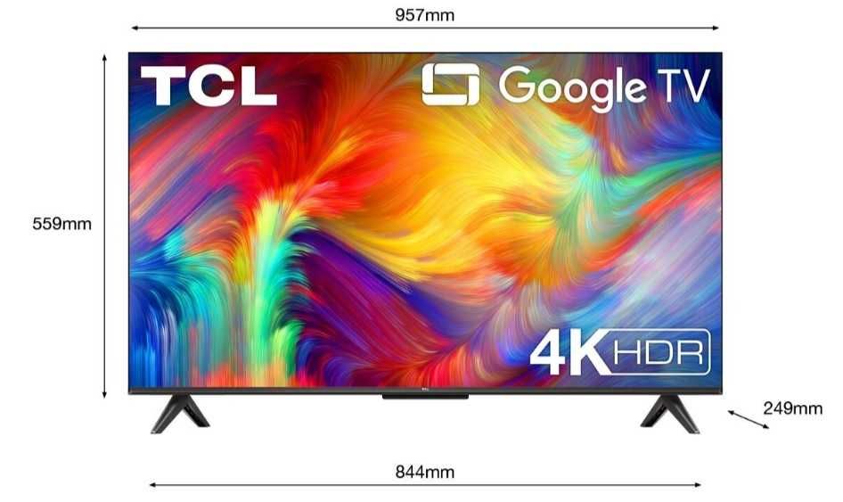 Telewizor TCL 43P735  LED 4K Google TV Dolby Atmos, DVB-T2/HEVC/H.265