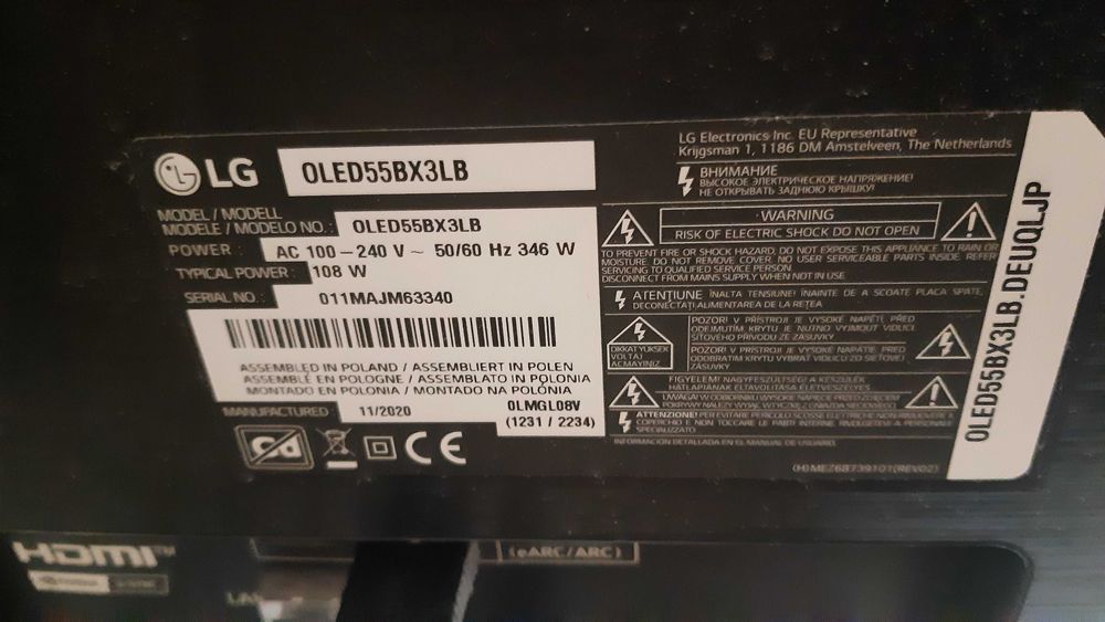 Telewizor oled LG 55BX