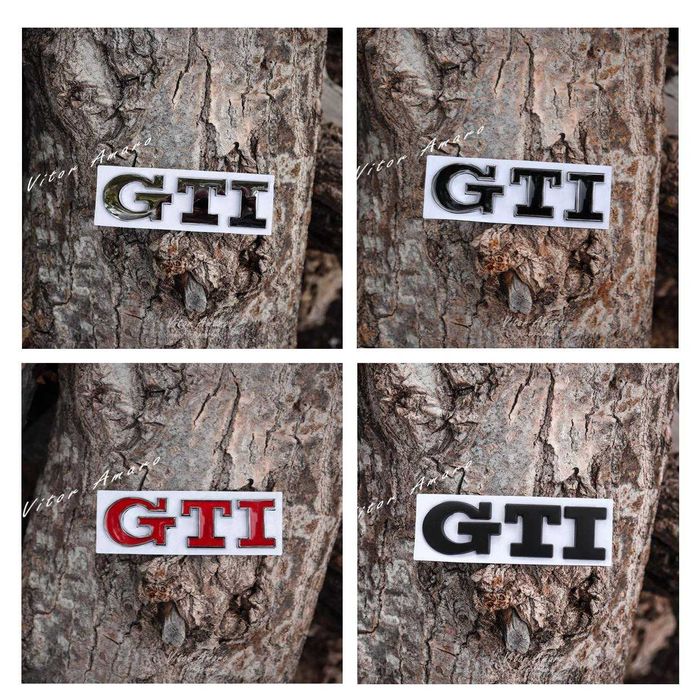 Simbolo/Logo GTI para Volkswagen Golf Mala (4 Cores) | NOVOS