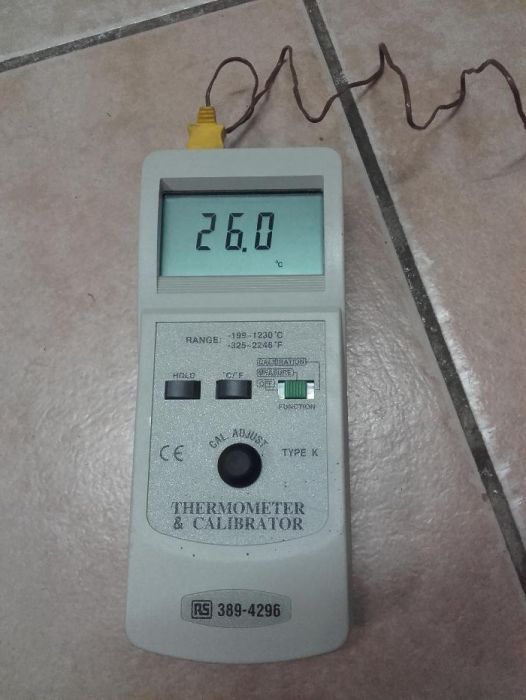 Medidor, calibrador de sonda temperatura tipo K