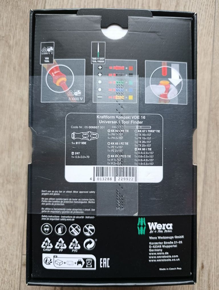 WERA zestaw wkrętaków izolowanych 1000V VDE,