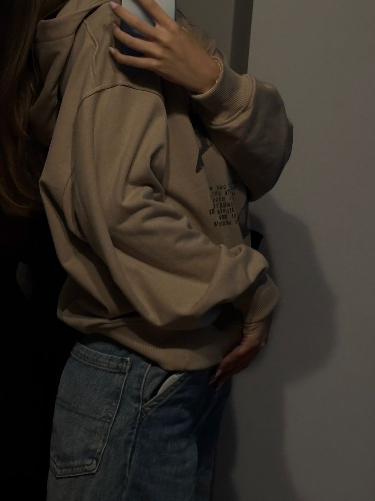 100% bawełna bluza admor s SCREAMING STARS HEAVY HOODIE (TAUPE)