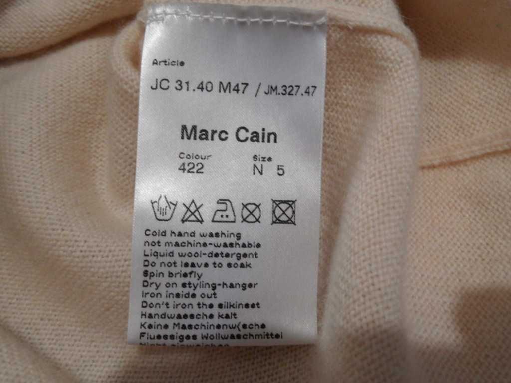 Marc Cain taliowany sweter bluzka 100% kaszmir i jedwab r. S/M ideał