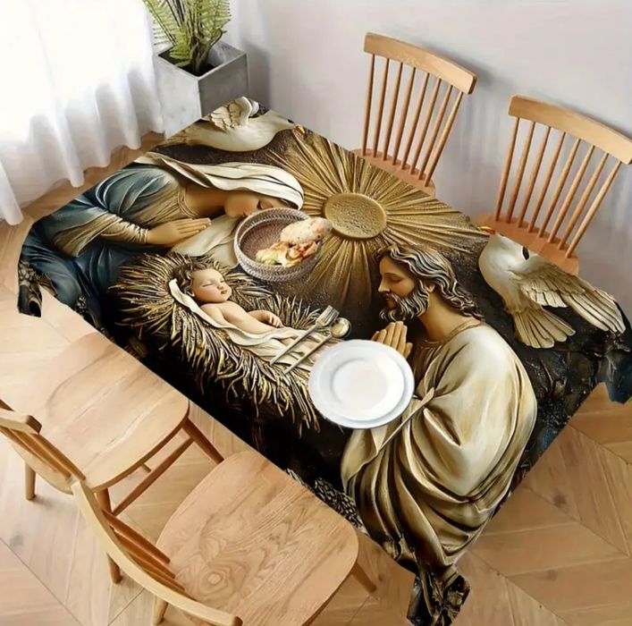 Obrus świąteczny prostokątny 152x220 cm