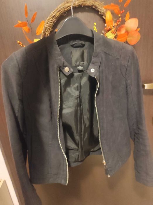 Kurtka zamszowa damska czarna