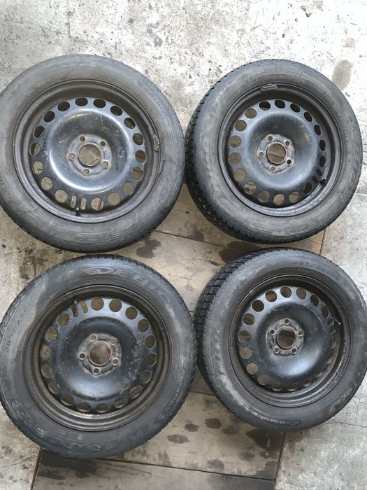 Felgi 5x110 opony zimowe 205/55/16 kołpaki