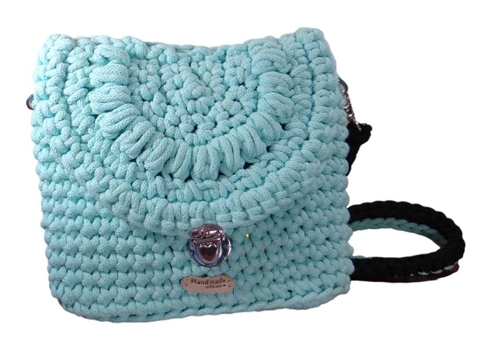 Torebka ze sznurka wykonana ręcznie na szydełku TS009 handmade