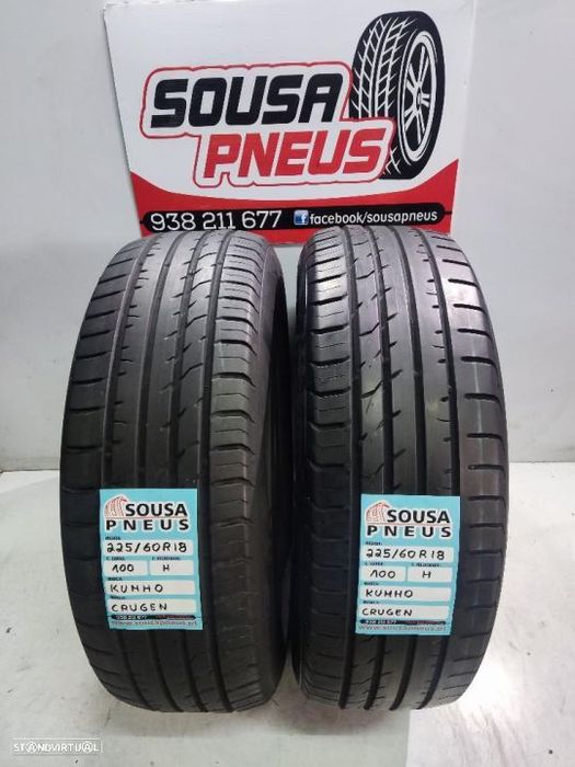 2 pneus semi novos 225-60r18 kumho - oferta dos portes