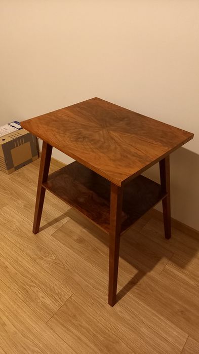 Stolik, konsola, lite drewno fornir, lata 60; oryg. bardzo dobry stan.