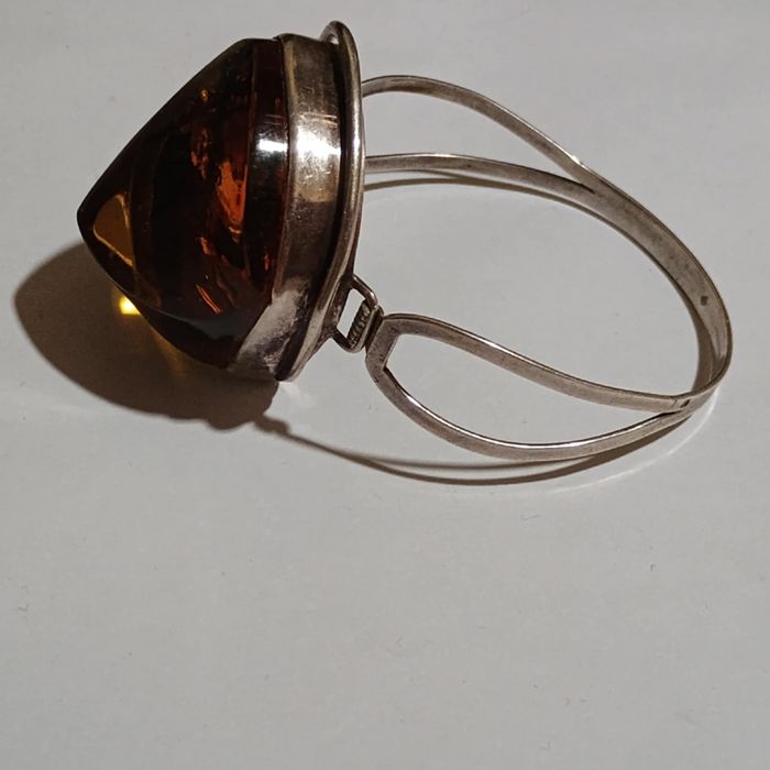 Bransoletka 925 z bursztynem