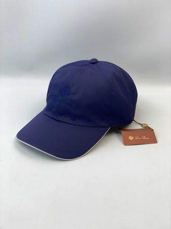 Мужская синяя кепка с вышивкой бейсболка панамка Loro Piana gu496