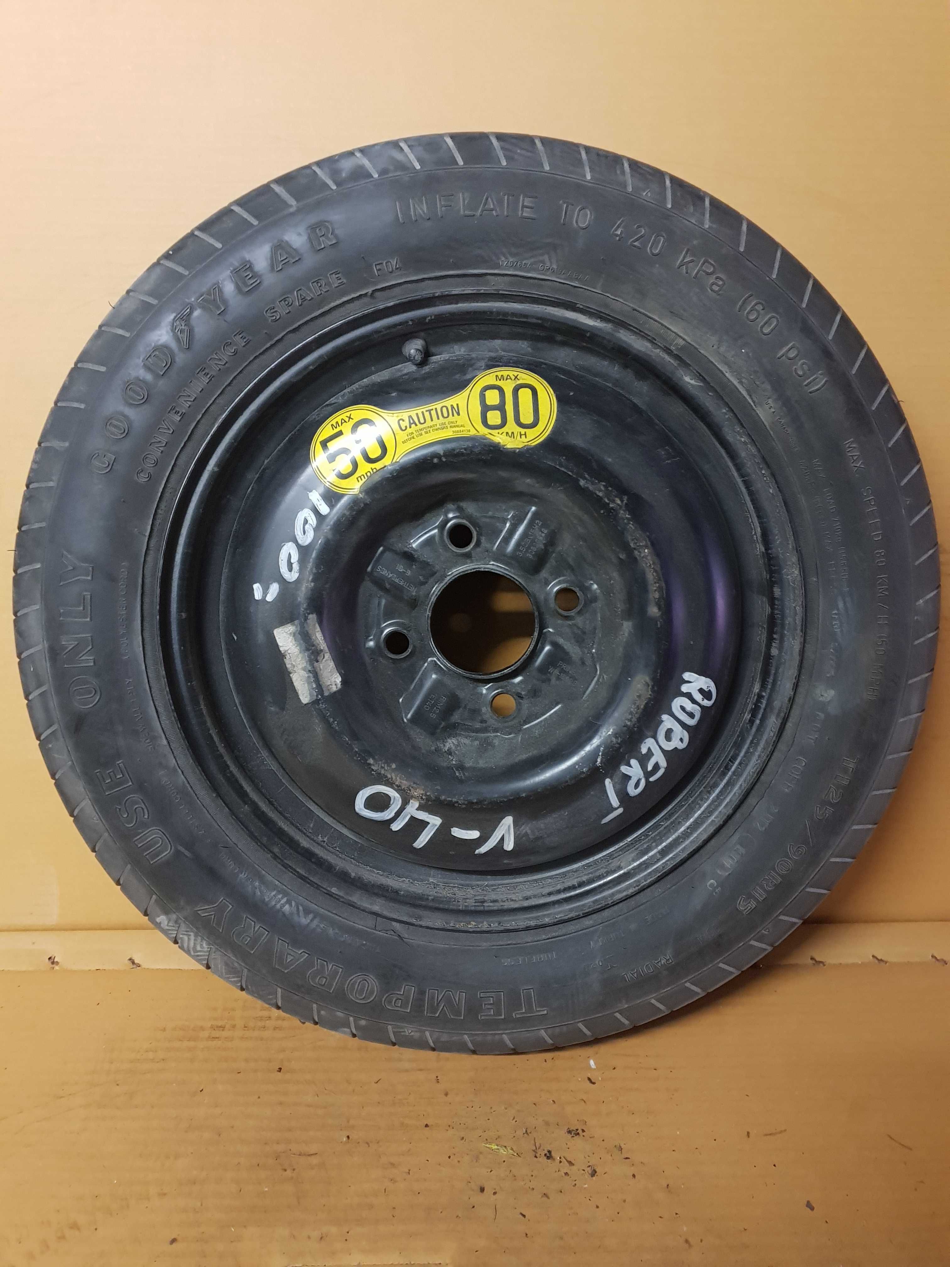 Dojazdówka 4x114,3 Volvo v40 125/90 r15 15" Honda koło zapasowe honda