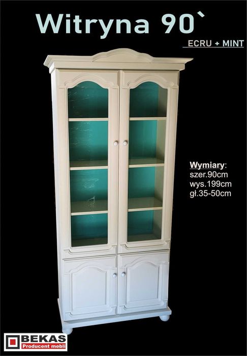 Prześliczna KOMODA KLASICA Turkus Pastelowy RAL Producent BEKAS Meble