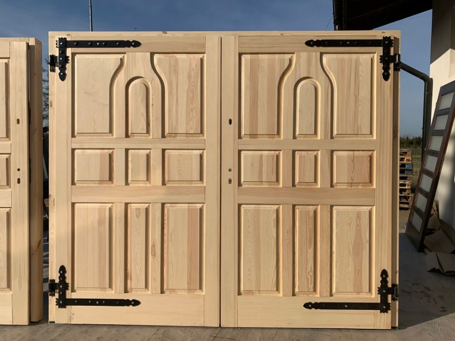 Drzwi garażowe brama zewnętrzne 100% drewniane CAŁA POLSKA