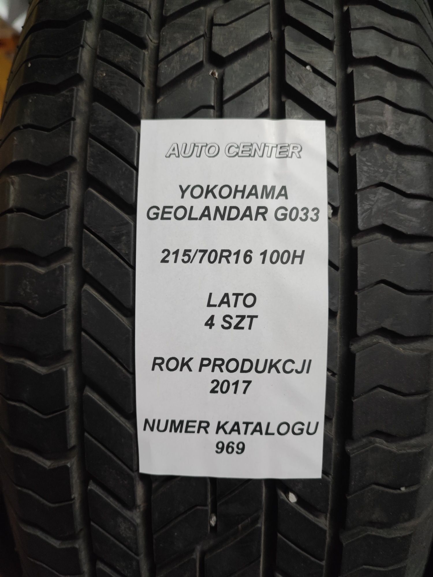 Opony letnie 215/70R16 100H Yokohama GeoLandar G003