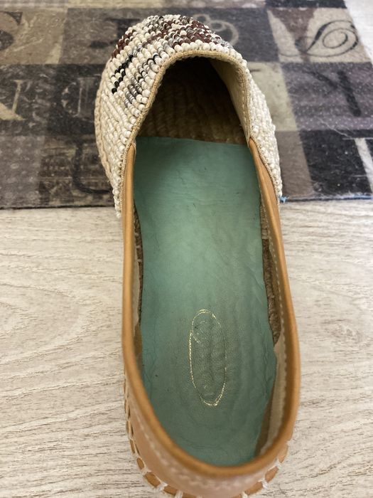 Мокасины кожа - бисер, новое состояние!
