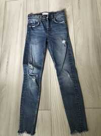 Jeansy rurki z rozdarciami Zara r. 32