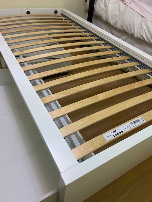 Cama 90x200 IKEA com gavetas e Estrado