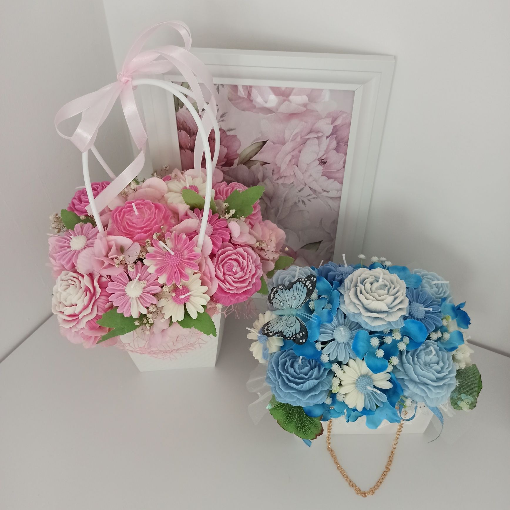 Flower box ze świec sojowych