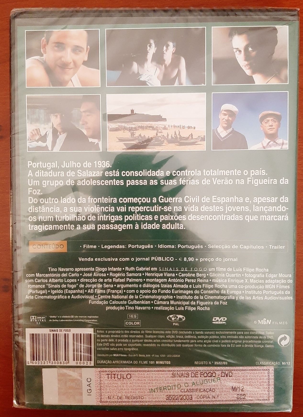 DVD "Sinais de Fogo" - Luís Filipe Rocha *NOVO