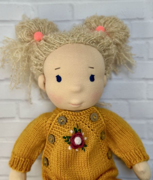 Вальдорфська лялька, кукла ручної роботи з набором одягу