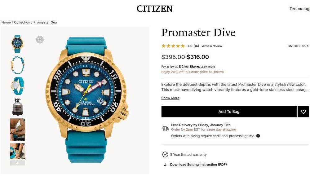 Японские мужские часы - 200м дайверы Citizen Eco-Drive BN0162-02X