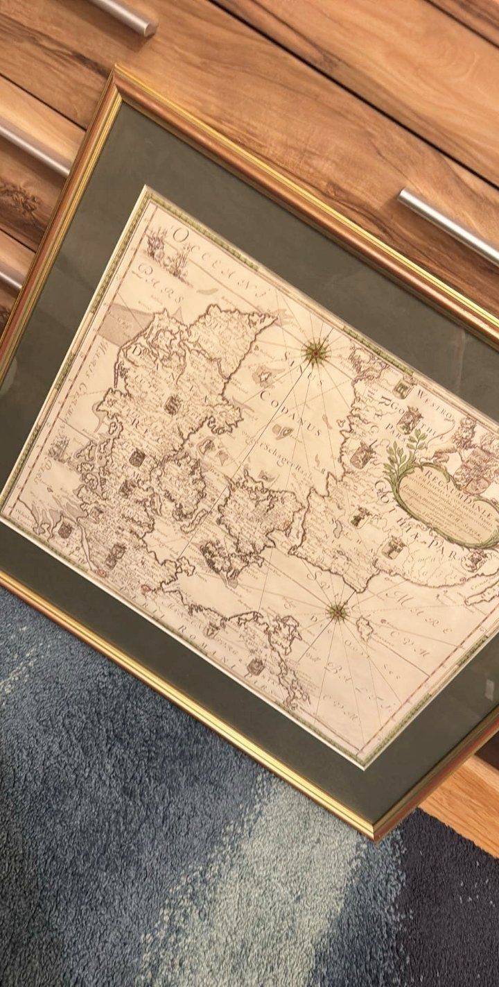 Stare dokumenty(mapa żeglarska) 1660r