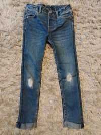 spodnie jeansy 116 rurki skiny