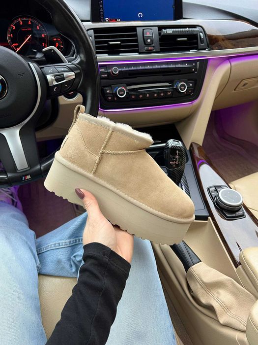 Уггі UGG Ultra Mini Beige Platform Угг 5 см (36-40)