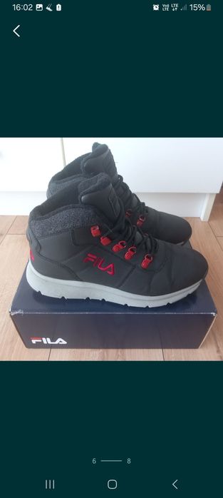 Buty FILA czarne zimowe kozaki na zimę dla chłopca rozmiar 40