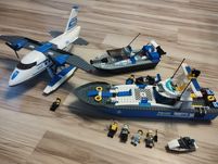 Lego City Policja Samolot Hydroplan Łódź Statek Ponton 7723,7287,4669