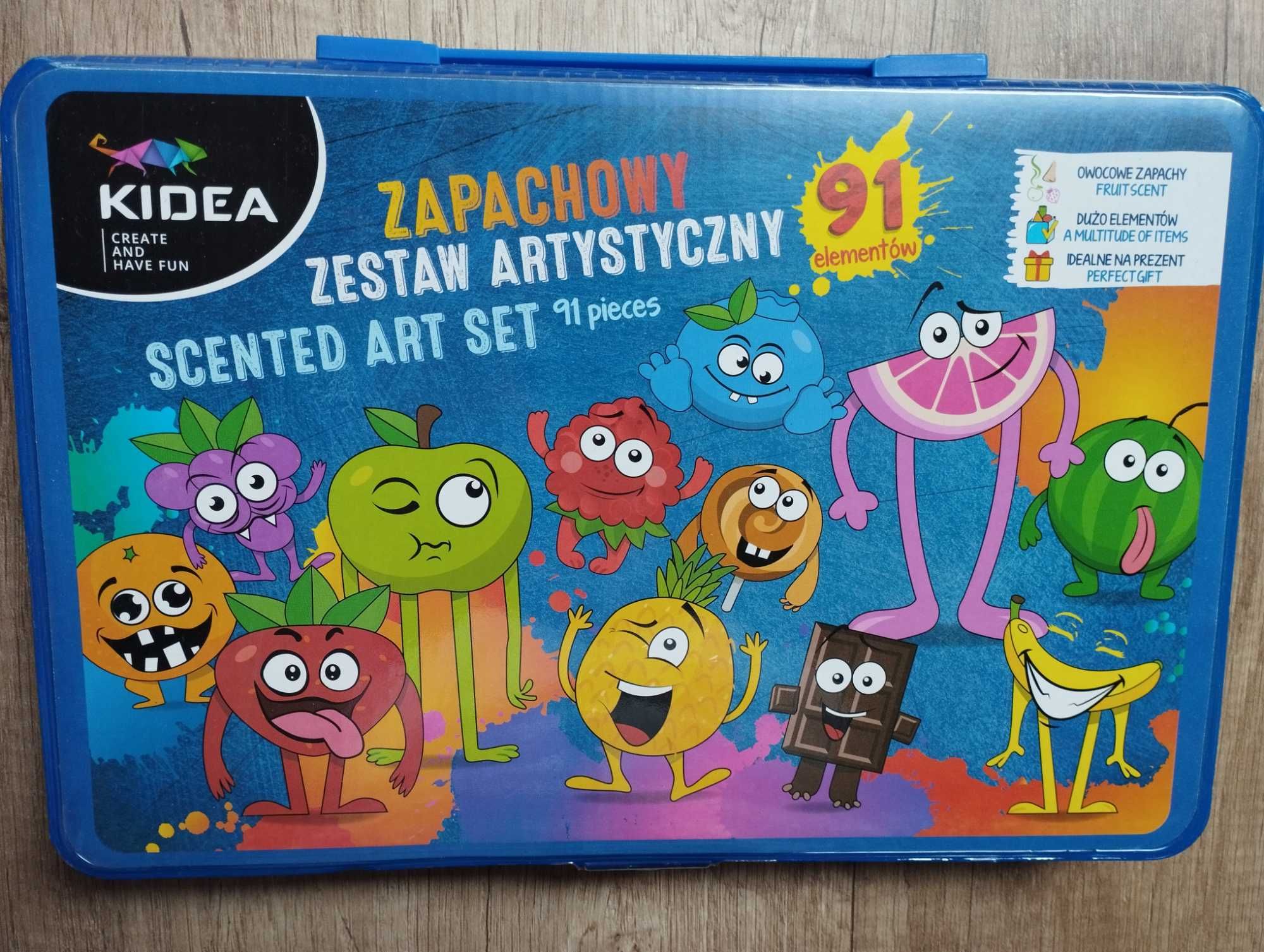 Zapachowy zestaw artystyczny kidea kredki, farby, mazaki, ołówek