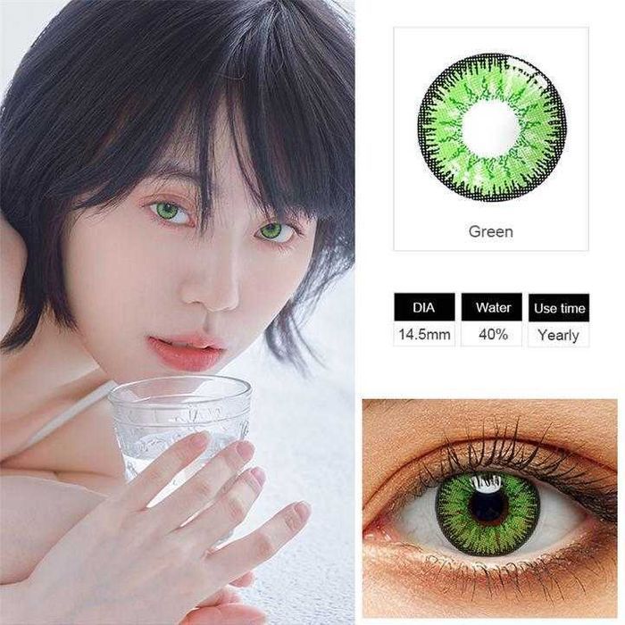 Novo visual lentes de contacto coloridas Unissexo não graduados