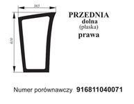 szyba przednia dolna prawa do ciągnika Fendt Vario ACX1198