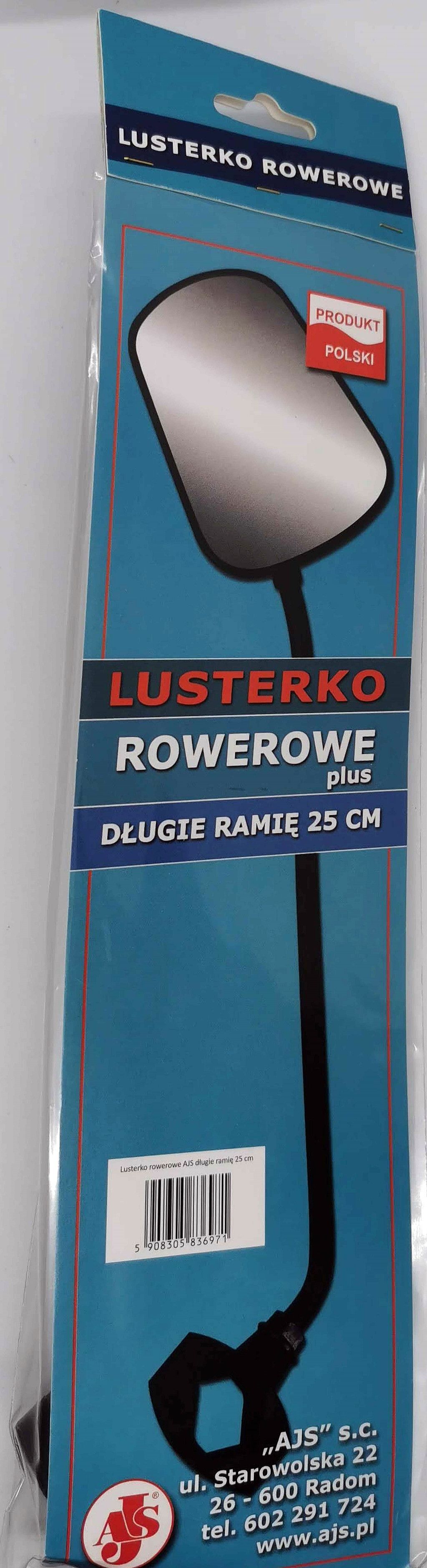 AJS Lusterko Rowerowe Długie Ramię 25cm Made In Poland Lewe/Prawe